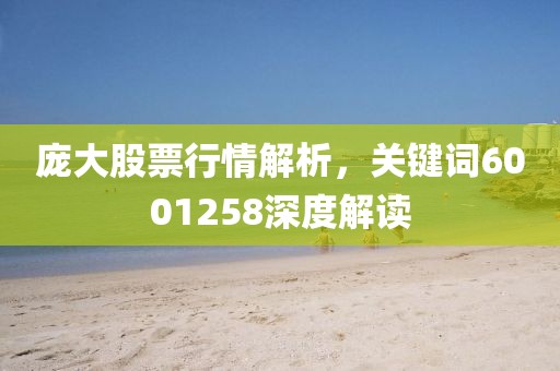庞大股票行情解析，关键词6001258深度解读