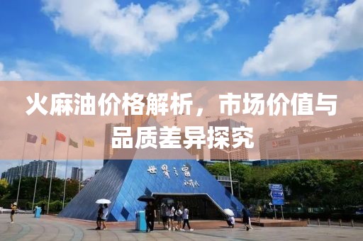 火麻油价格解析，市场价值与品质差异探究