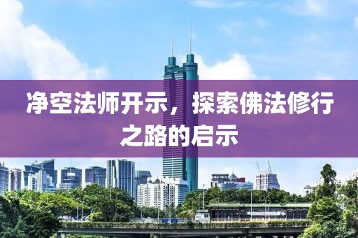 净空法师开示，探索佛法修行之路的启示