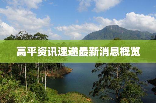 高平资讯速递最新消息概览