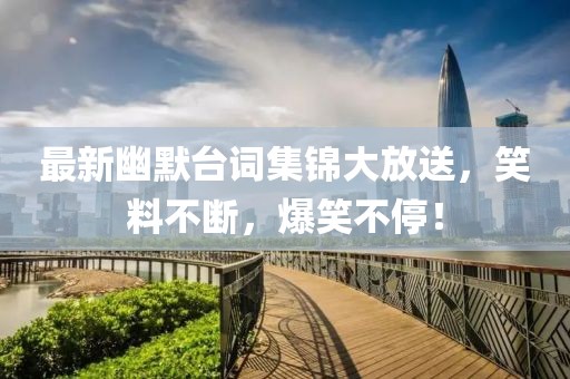 最新幽默台词集锦大放送，笑料不断，爆笑不停！