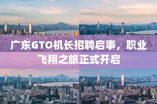 广东GTO机长招聘启事，职业飞翔之旅正式开启