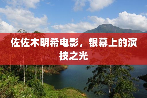 佐佐木明希电影，银幕上的演技之光