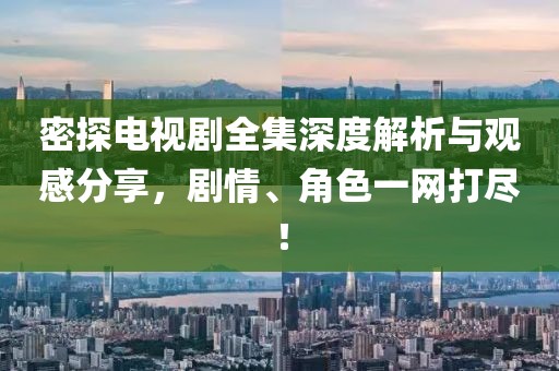 密探电视剧全集深度解析与观感分享，剧情、角色一网打尽！