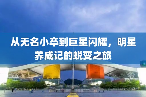 从无名小卒到巨星闪耀，明星养成记的蜕变之旅