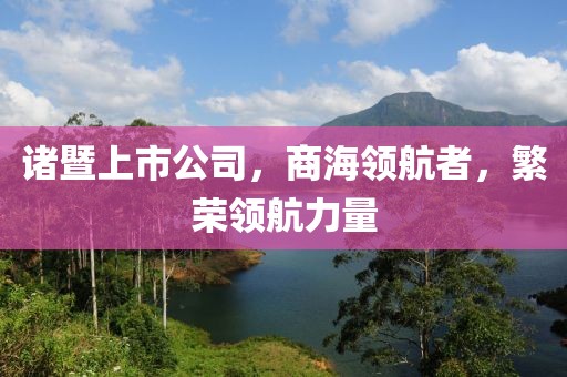 诸暨上市公司，商海领航者，繁荣领航力量