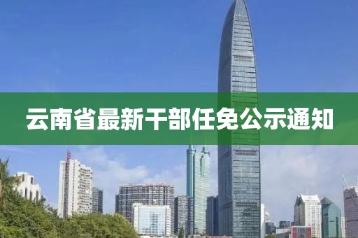 云南省最新干部任免公示通知