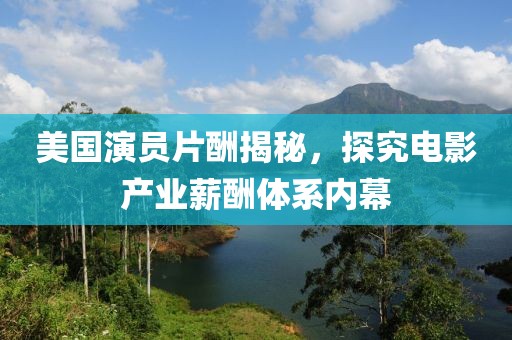 美国演员片酬揭秘，探究电影产业薪酬体系内幕