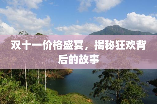 双十一价格盛宴，揭秘狂欢背后的故事