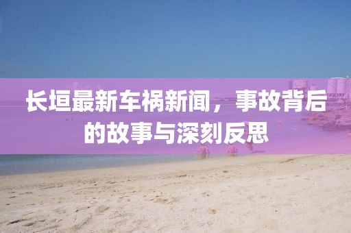 长垣最新车祸新闻，事故背后的故事与深刻反思