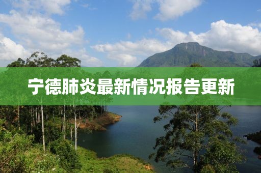 宁德肺炎最新情况报告更新
