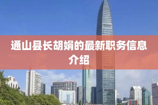 通山县长胡娟的最新职务信息介绍