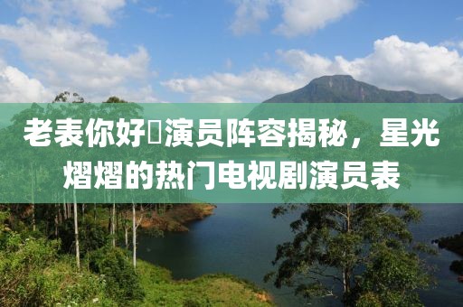 老表你好嘢演员阵容揭秘，星光熠熠的热门电视剧演员表