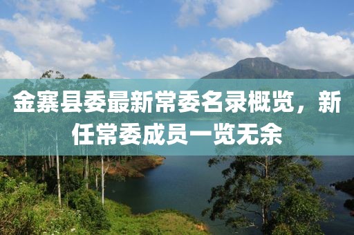 金寨县委最新常委名录概览，新任常委成员一览无余