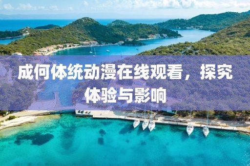 成何体统动漫在线观看，探究体验与影响