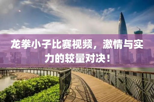 龙拳小子比赛视频，激情与实力的较量对决！