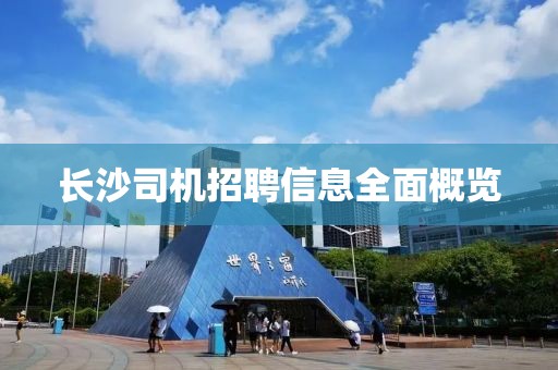长沙司机招聘信息全面概览