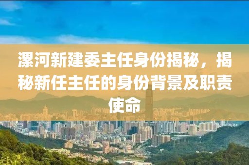 漯河新建委主任身份揭秘，揭秘新任主任的身份背景及职责使命