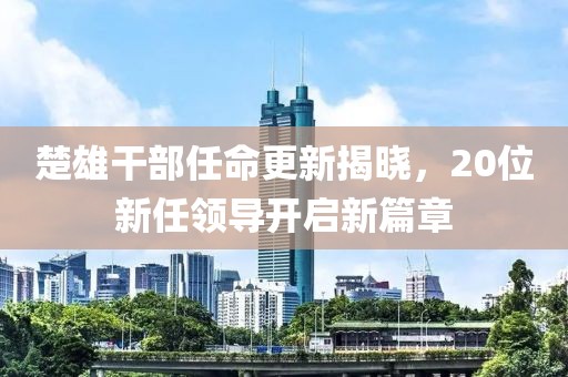 楚雄干部任命更新揭晓，20位新任领导开启新篇章