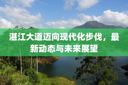 湛江大道迈向现代化步伐，最新动态与未来展望