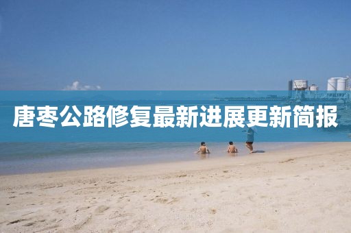 唐枣公路修复最新进展更新简报