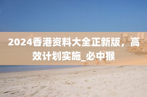 2024香港资料大全正新版，高效计划实施_必中猴