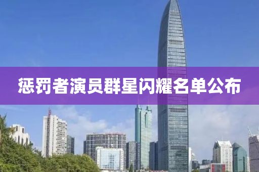 惩罚者演员群星闪耀名单公布