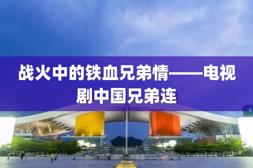 战火中的铁血兄弟情——电视剧中国兄弟连