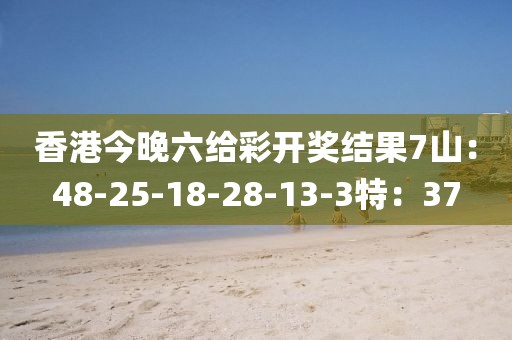 香港今晚六给彩开奖结果7山：48-25-18-28-13-3特：37