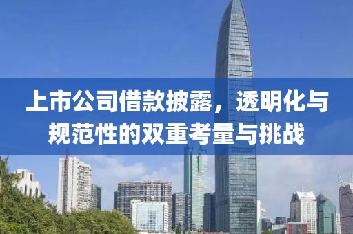 上市公司借款披露，透明化与规范性的双重考量与挑战