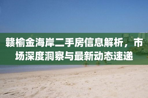 赣榆金海岸二手房信息解析，市场深度洞察与最新动态速递