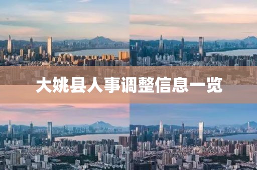 大姚县人事调整信息一览
