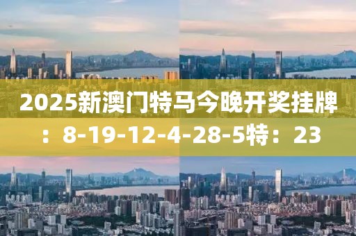 2025新澳门特马今晚开奖挂牌：8-19-12-4-28-5特：23