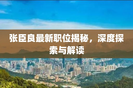 张臣良最新职位揭秘，深度探索与解读