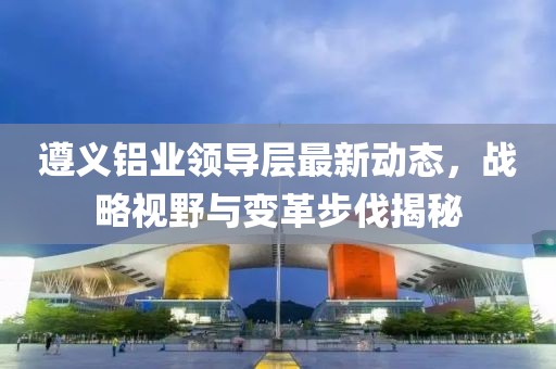 遵义铝业领导层最新动态，战略视野与变革步伐揭秘