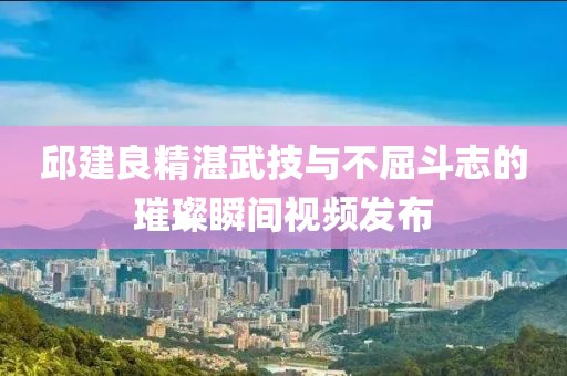 邱建良精湛武技与不屈斗志的璀璨瞬间视频发布