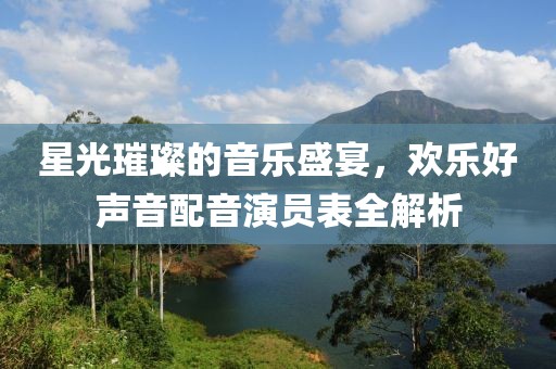 星光璀璨的音乐盛宴，欢乐好声音配音演员表全解析